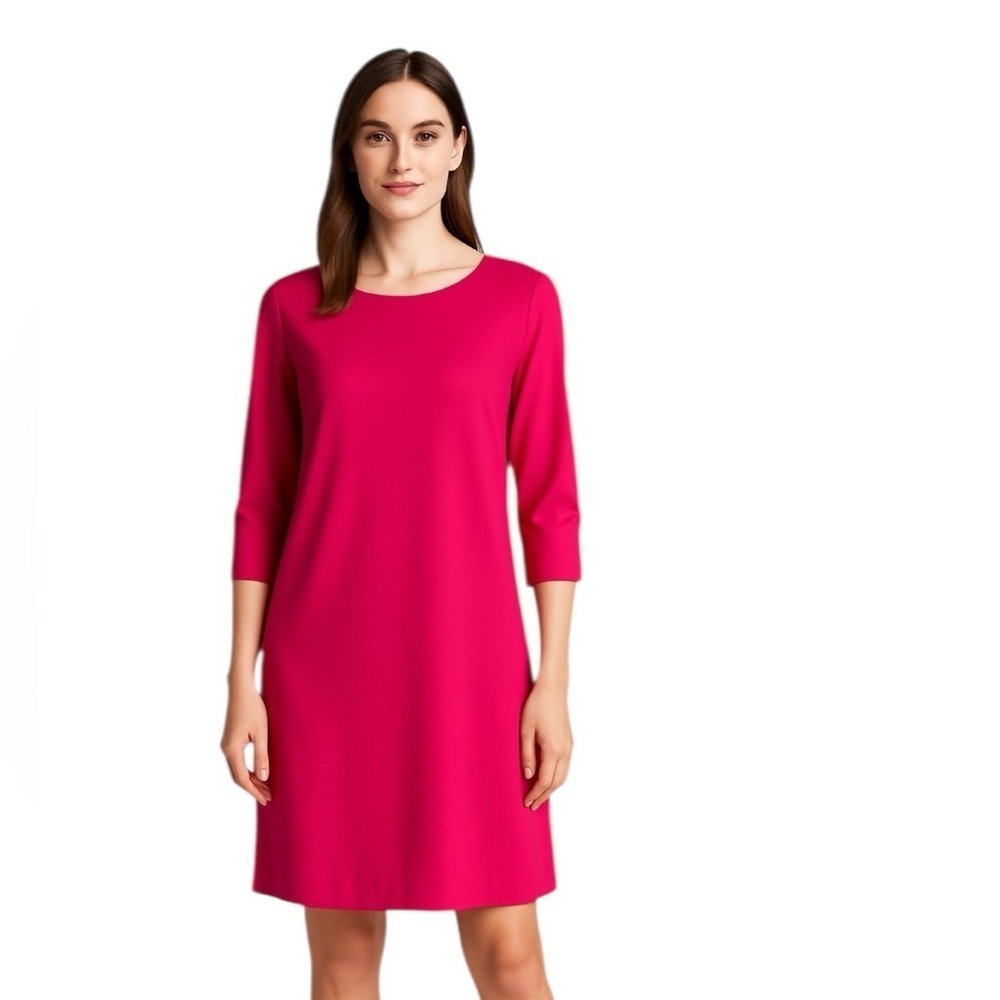COS - Hot Pink Wool Blend Shift Dress Sz 6